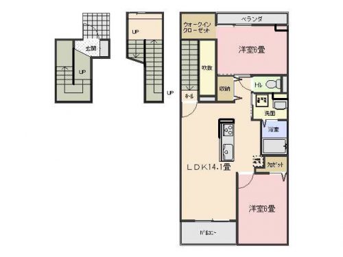 ディアコート二見Ⅰ 間取(間取) ディアコート二見Ⅰ 間取(間取)